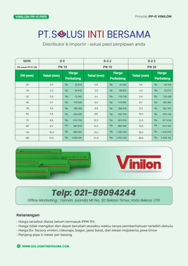 Harga Pipa Ppr Vinilon Pipa Hdpe Ppr Pvc