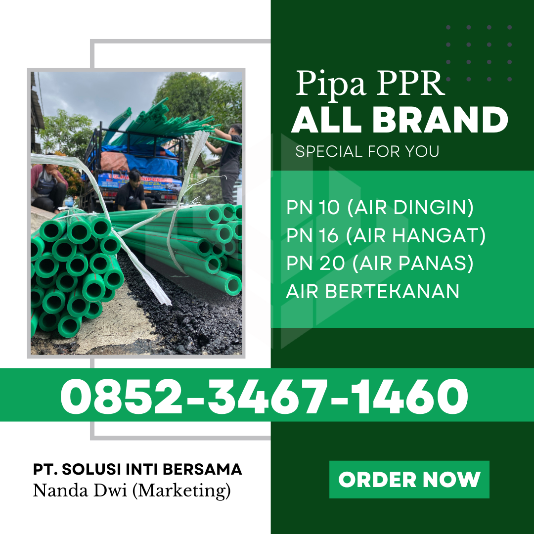 Pipa PPR Surabaya 2025 - Barat Pusat Timur Selatan Utara | PT SIB menjual dengan Merk Rucika ATP Toro Westpex Vinilon Polygon